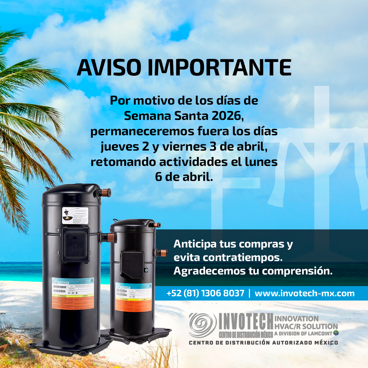 Aviso Semana Santa